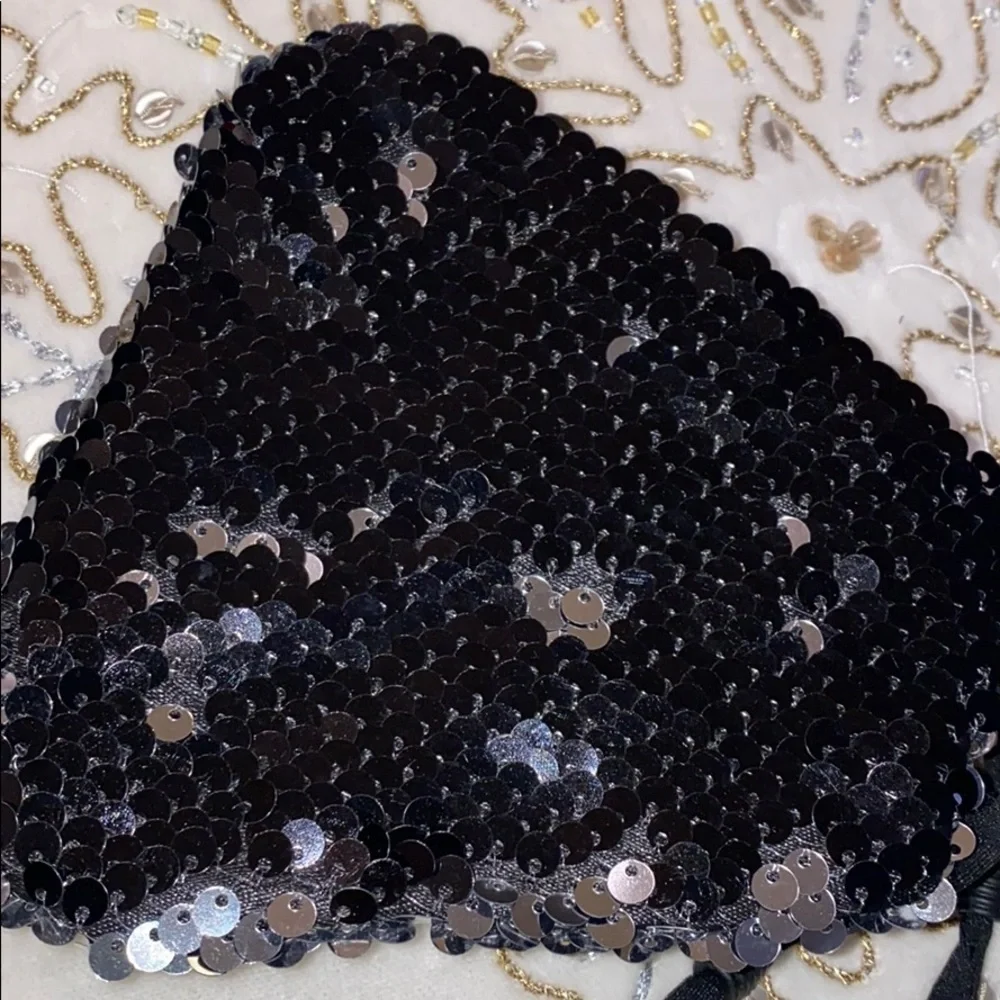 2 Tone Flip‎ Flop Sequin Face Mask